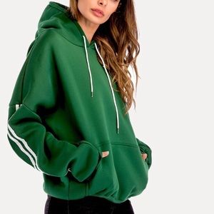 Shein drop shoulder hooded sweatshirt
